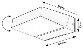 Rabalux 77121 - Applique a LED da esterno LAXA LED/14W/230V IP54
