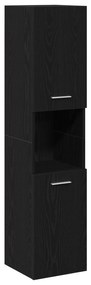 Set di mobili per bagno  set di 3 rovere nero legno resistente