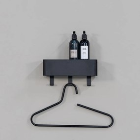 Mensola da bagno da parete nera in acciaio Multi – Spinder Design