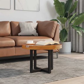 Tavolino Da Salotto İn Legno Di Teak E Resina 60 Cm /