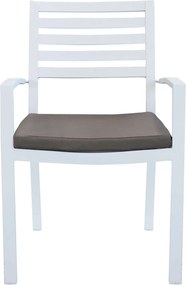 DEXTER - set tavolo in alluminio cm 200/300 x 100 x 74 h con 10 poltrone Dexter