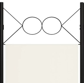 Paravento a 4 pannelli bianco crema 160x180 cm