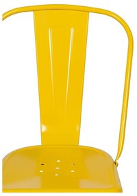 Set di 2 sedie da pranzo gialle in metallo - Ixia