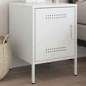 Comodino Bianco 36x39x50,5 Cm İn Acciaio /