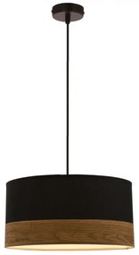 Lampadario a sospensione con filo PORTO 1xE27/60W/230V nero/marrone