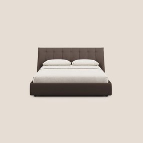 Clizia letto imbottito di design con vano contenitore in ecopelle impermeabile T04
