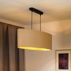 Lampada a sospensione Envostar Idun beige chiaro 80 cm materiale naturale