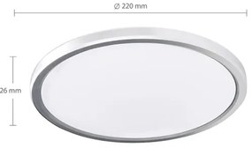 Solight WO825-LED Plafoniera da bagno ACATE 18W/230V 3000/4000/6000K Ø 22 cm IP54