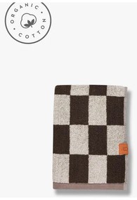 Asciugamano marrone in spugna biologica 50x90 cm Retro - Mette Ditmer Denmark