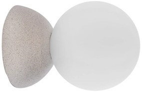 Lampada da parete grigia, altezza 10 cm Creta - SULION