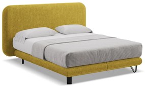 Letto boxspring in senape 180x200 cm Ilima - Makamii