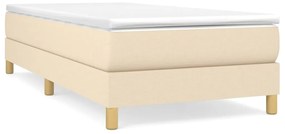 Giroletto a molle con materasso crema 80x200 cm intessuto