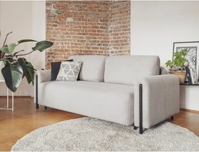 Divano grigio chiaro allungabile/con contenitore e rivestimento in velluto a coste 244 cm Arcadova – ELTAP