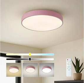 Brilagi - Plafoniera LED dimmerabile POOL LED/48W/230V 3000-6000K 40 cm rosa + telecomando