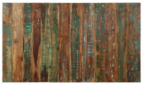 Testiera Multicolore 140 Cm İn Legno Massello Recupero /