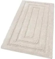 Tappeto Bagno 60x40 cm Puro Cotone Elegante Lussuoso Morbido Scendiletto Antiscivolo Beige