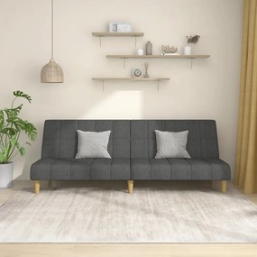 Divano Letto A 2 Posti Grigio Scuro İn Tessuto /