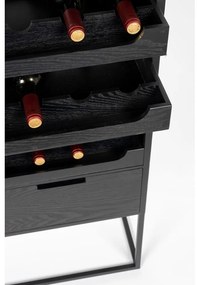 Portabottiglie in rattan nero per 16 bottiglie, 80x175 cm Guuji - White Label