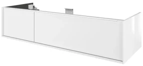 Mobile da bagno sotto lavabo SENSEA Neo marrone laccato lucido L 135 x H 32 x P 48 cm 1 cassetto, lavabo non incluso