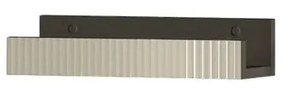Mensola per bagno Niwa L 40 cm laccato opaco grigio carbone con vetro sabbia