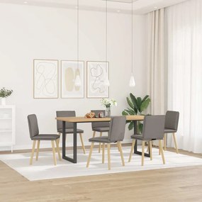 Sedie Da Pranzo 6 Pz Grigio Talpa İn Tessuto /