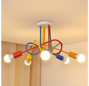 Lampadario LED da soffitto per bambini OXFORD 5xE27/15W/230V