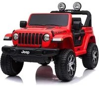 Macchina Elettrica per Bambini 12V con Licenza Jeep Rubicon Rossa