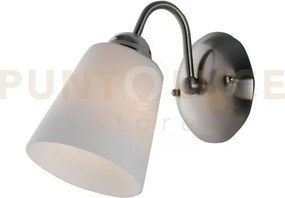Applique a parete  a parete 1162 nickel 1 luce attacco e14 11x26x17cm