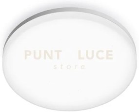 Ges830- plafoniera led bianco opaco 4000k 1620lm 18w ip66 d.28cm tonda