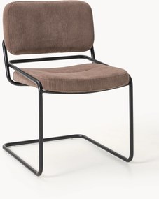 Sedia cantilever in velluto a coste Don