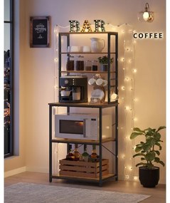 Scaffale a ripiani MARGE marrone/nero