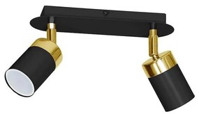 Faretto JOKER 2xGU10/25W/230V nero/oro