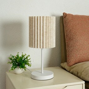Brilagi - Lampada da tavolo NORDIC WAVE 1xE27/15W/230V lino/bianco