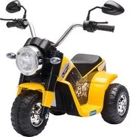 Moto Elettrica per Bambini 6V 3 Ruote Gialla