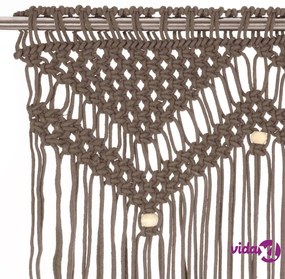 vidaXL Tenda Macramè Grigio Talpa 140x240 cm in Cotone