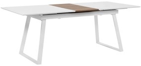 Tavolo da pranzo legno naturale/bianco 160 x 90 cm KALUNA Beliani