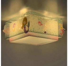 Dalber 63446 - Plafoniera per bambini MERMAIDS 2xE27/60W/230V