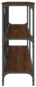 Tavolo consolle rovere marrone 160x30x75 cm multistrato e ferro