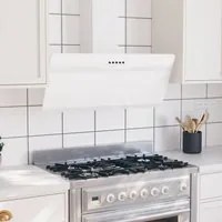 Cappa a Parete 90 cm in Acciaio e Vetro Temperato Bianco cod mxl 12949