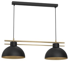 Lampadario a sospensione con filo ESTATE 2xE27/15W/230V nero