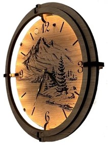 Li-Go 23697/DUB/BAT2 - Orologio LED dimmerabile con sensore, LED/1xAA, Ø 32 cm, rovere