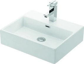 Lavandino bagno 50cm installazione sospesa in ceramica bianca | Litos-DF50 - KAMALU