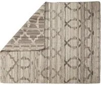 Tappeto moderno Detroit, stile kilim, 100% cotone, grigio, 250x150cm