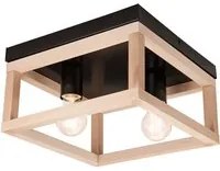 Lampada a Soffitto Villy, Marrone, Metallo, 16,5x30x30 cm, EPIKASA