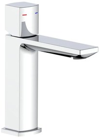 Rubinetto per lavabo a canna bassa getto laminare cristallino Coral cromato lucido AQUASANIT
