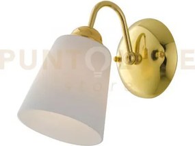 Applique a parete a parete 1162 oro 1 luce attacco e14 11x26x17cm