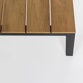 Salotto Angolare Da Esterno In Alluminio Con Doghe E Tavolino Elias Antracite Bizzotto