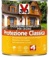 V33 Protettivo Completo Legno Protezione Classica Colore Noce Chiaro 2,5 Litri