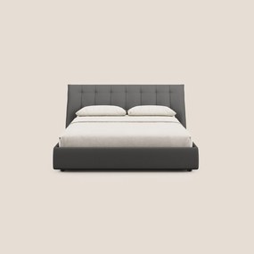 Clizia letto imbottito di design con vano contenitore in ecopelle impermeabile T04