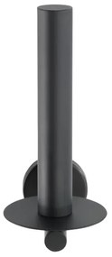 WENKO 24262100-Portarotolo per carta igienica BOSIO BLACK 8x18 cm acciaio inossidabile/argento
